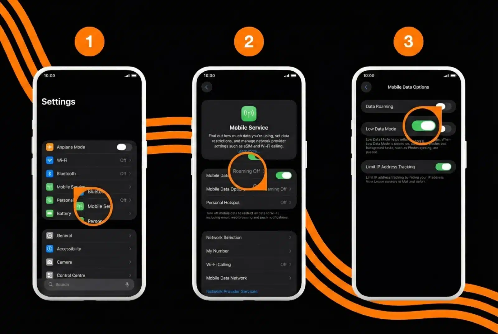 how to turn on data roaming on iphone