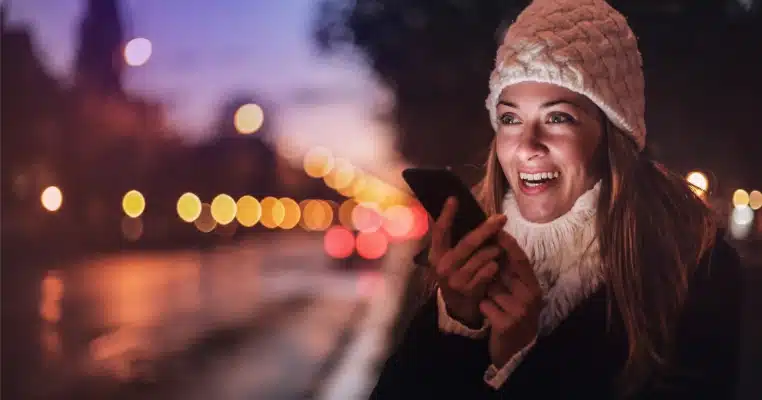 woman standing outdoors in a winter day